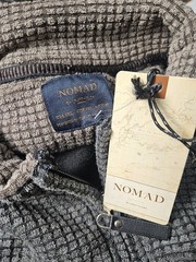 Nomad By Craft & Flow Men’s NWT Waffle Knit Thermal Shirt L/S Gray ¼ Zip Sz 2XL