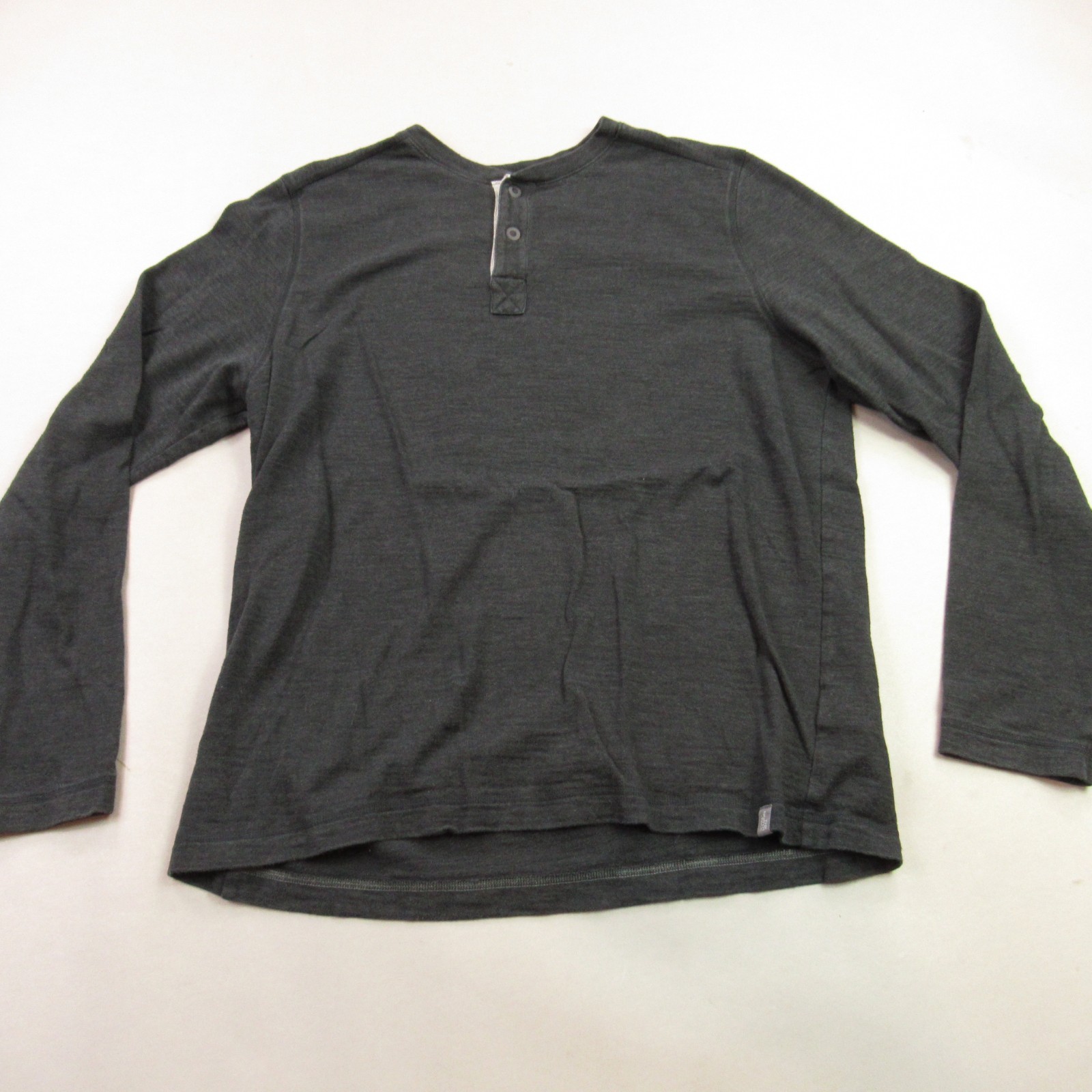 North Face Shirt Mens Large Long Sleeve Crew Neck Pullover Henley Black gallery