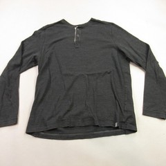 North Face Shirt Mens Large Long Sleeve Crew Neck Pullover Henley Black
