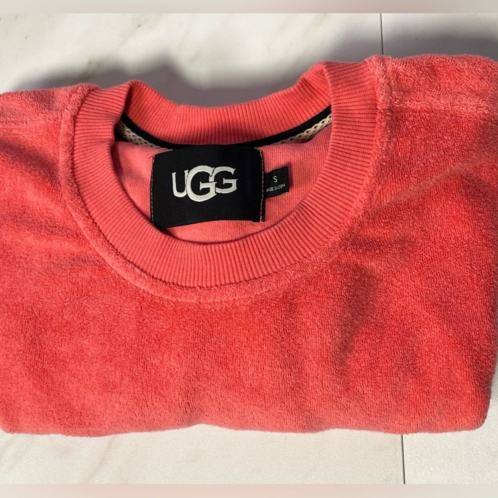 Ugg Men’s Mathew Short Sleeve Terry Textured Fabric Crewneck shirt size small gallery