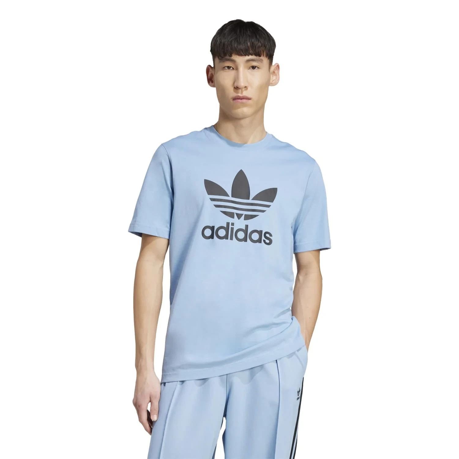 adidas Originals Adicolor Trefoil Tee Shirt JY3758 Light Blue Mens New Sz S, M gallery