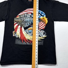 Vintage Harley Davidson 1996 Pacific Honolulu Long Sleeve T-Shirt Eagle Flag M