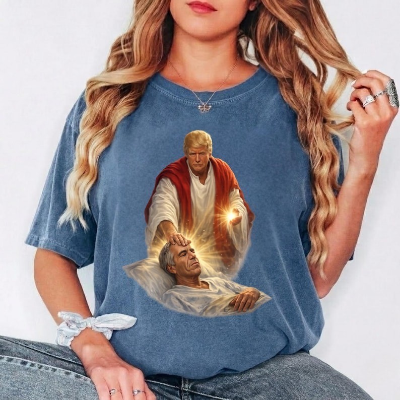 Trump Healing Epstein Satirical Political Shirt Funny Meme Tee gallery