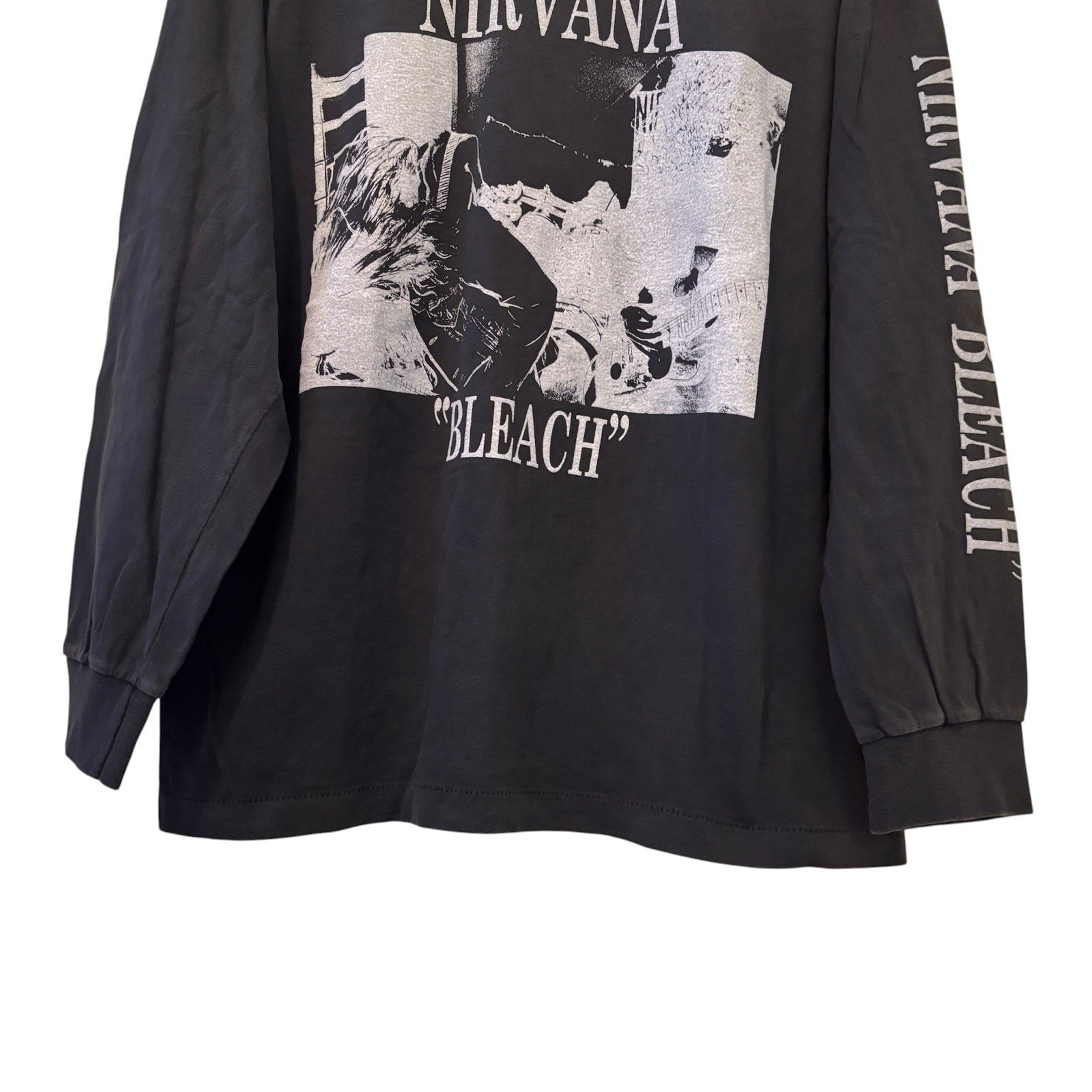 Nirvana BLEACH VTG Kurt Cobain Sub Pop Long Sleeve Grunge Band XL Shirt REPRINT gallery