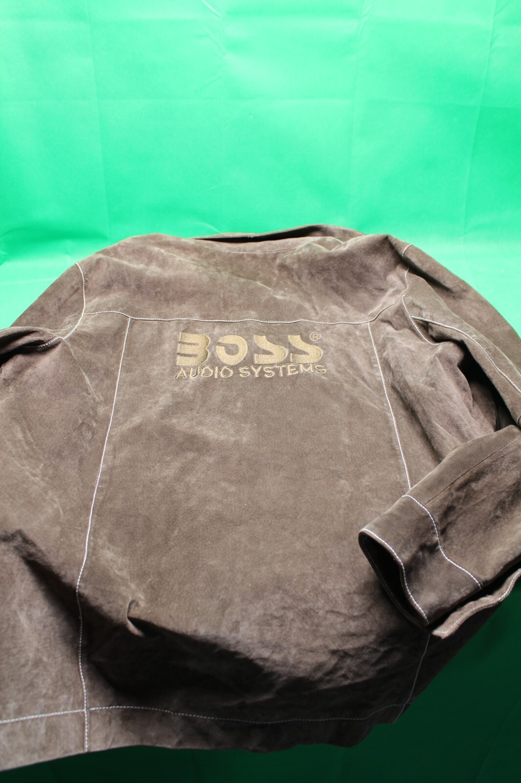Boss Radio Audio Vintage RARE Sales rep leather jacked "Verified AUTHENTIC " XL gallery