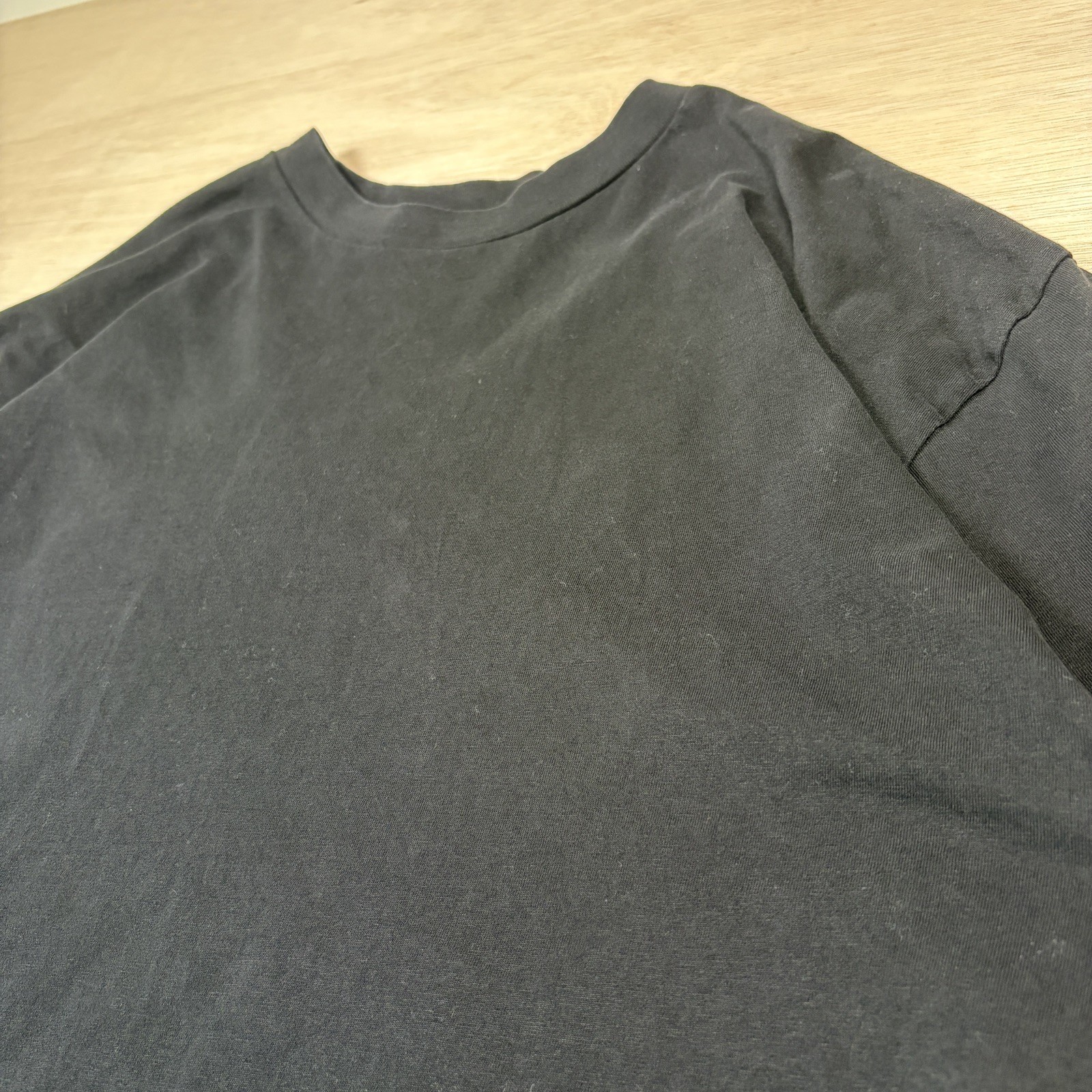 No Boundaries Men's LARGE Oversize Cotton Tee BLACK T-Shirt pre-owned gallery