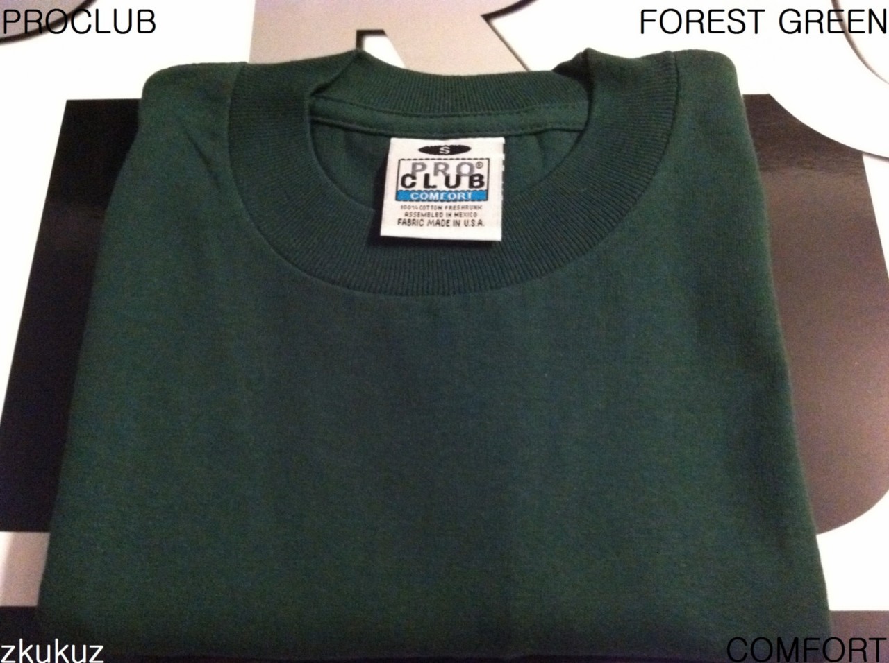 1 NEW PROCLUB COMFORT PLAIN T-SHIRT BLANK FOREST GREEN TEE PRO CLUB S-3XL 1PC