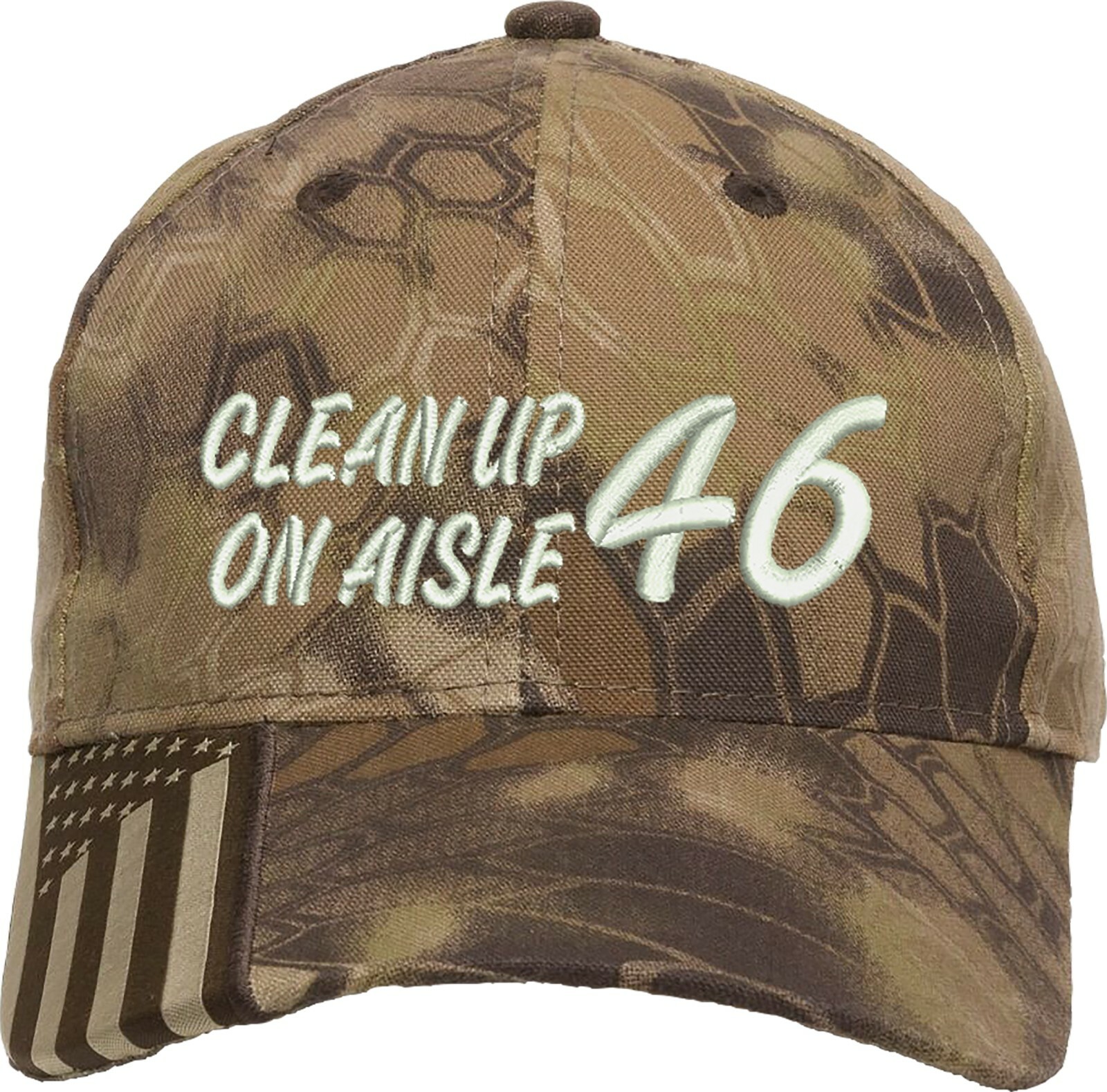 Cleanup on Aisle 46 Embroidered Structured Adjustable One Size Fits All US Flag gallery