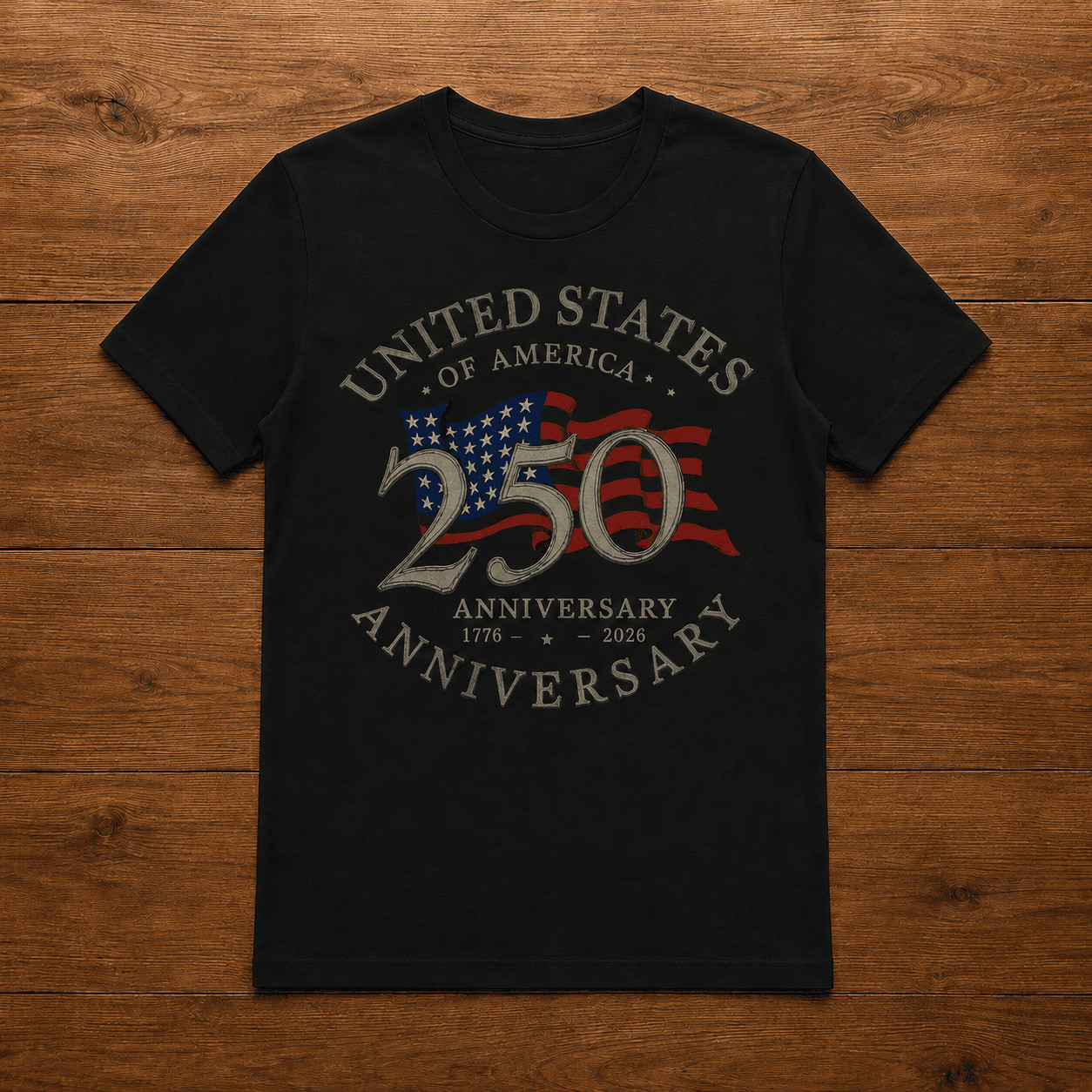 USA 250th Anniversary T Shirt 1776 2026 Flag Heritage Patriotic Graphic Tee gallery