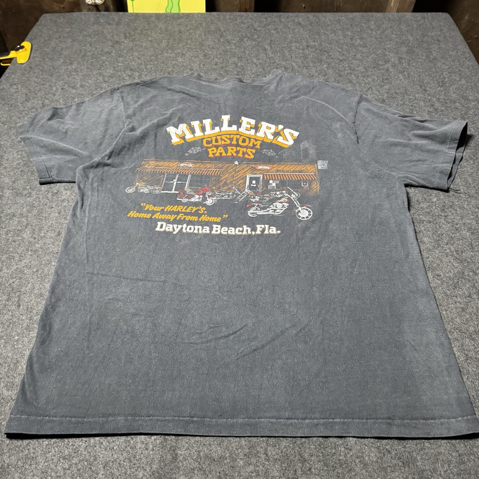 VTG 90s Millers Custom Parts Henley Biker Shirt Mens XL Fader Grunge gallery