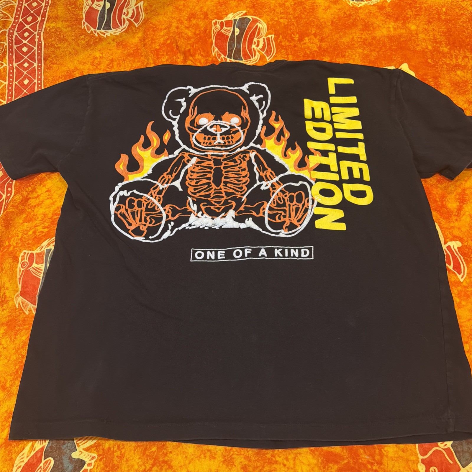 Hustle Limited Edition One of A Kind Skeleton Bear On Fire Urban XL