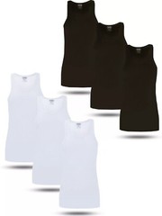 Men’s 100% Cotton Sleeveless Vests Undershirts Tank Top 3x 6x Pack UK Size S-5XL