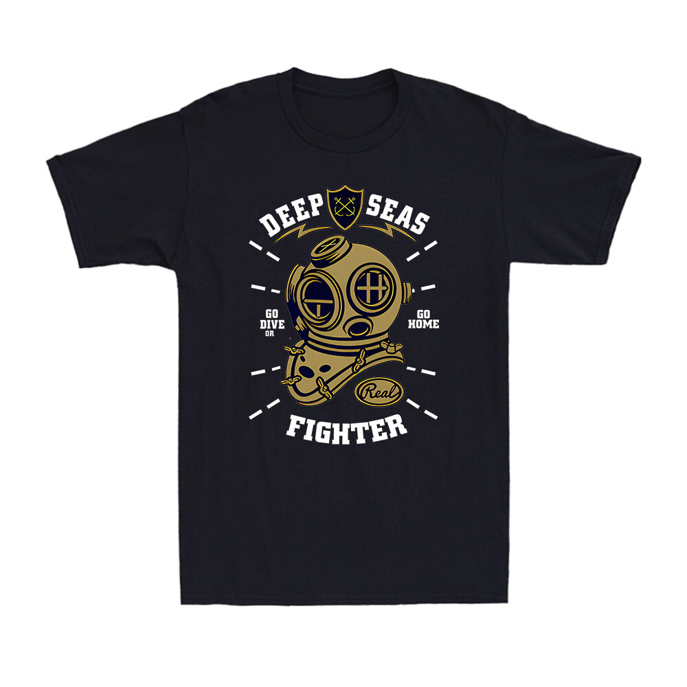 Deep Seas Fighter Ocean Diver Scuba Diving Lovers Funny Gift Men’s T-Shirt