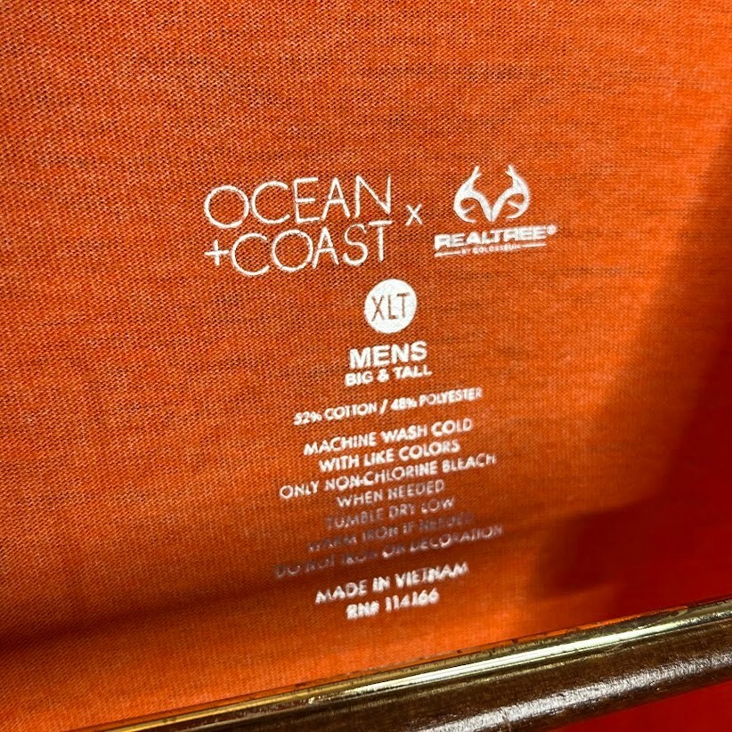 Ocean + Coast Realtree Tshirt Men's XLT Orange Hunt Outdoor Beach Sports gallery