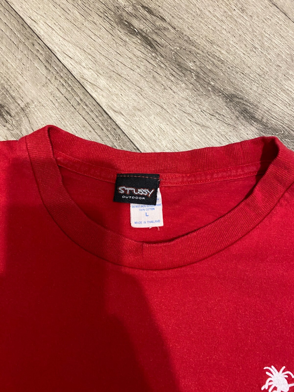 Stüssy Vintage Y2K Jazz Check T-Shirt Big Logo Size L gallery