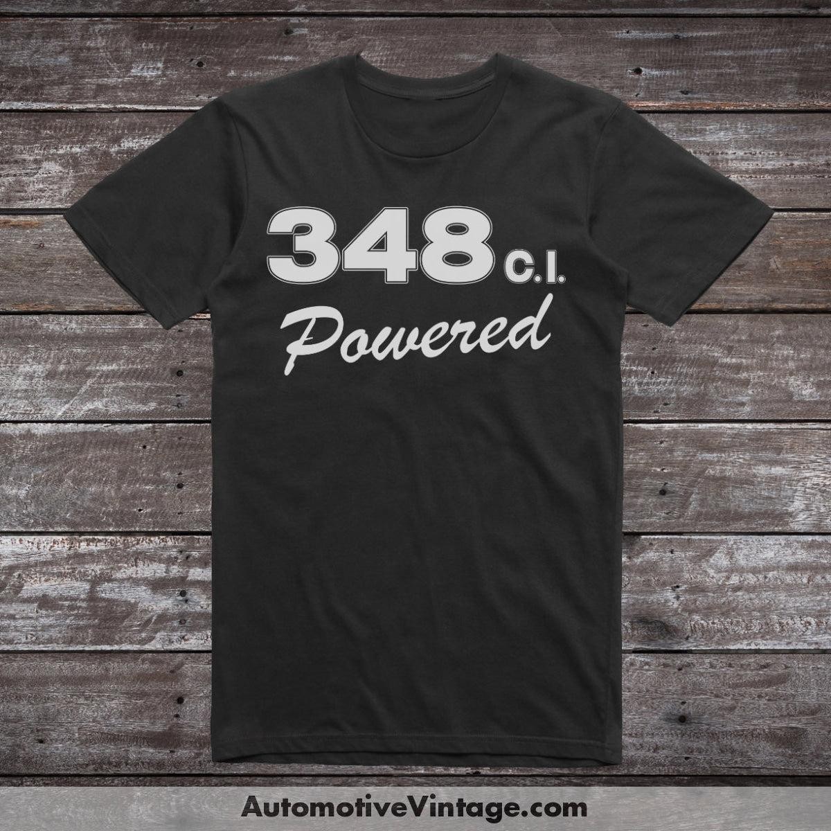 General Motors 348 c.i. Powered Engine Size Car T-shirt gallery
