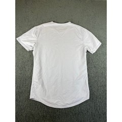 BYLT Basics Drop Cut Lux Short Sleeve White Tee Shirt Mens Medium Curved Hem