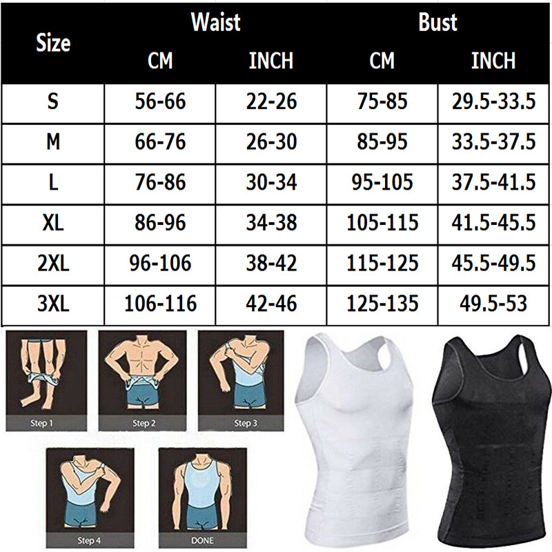 Be-In-Shape For Men's Slimming Vest Ultra Durable Compression Shapewear Tank Top gallery
