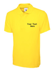 Personalised Custom Embroidered Classic Polo Shirt your text unisex workwear