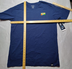 SPEEDO Men Large Club Blue Double-Sided Graphic Pocket T-Shirt NEW