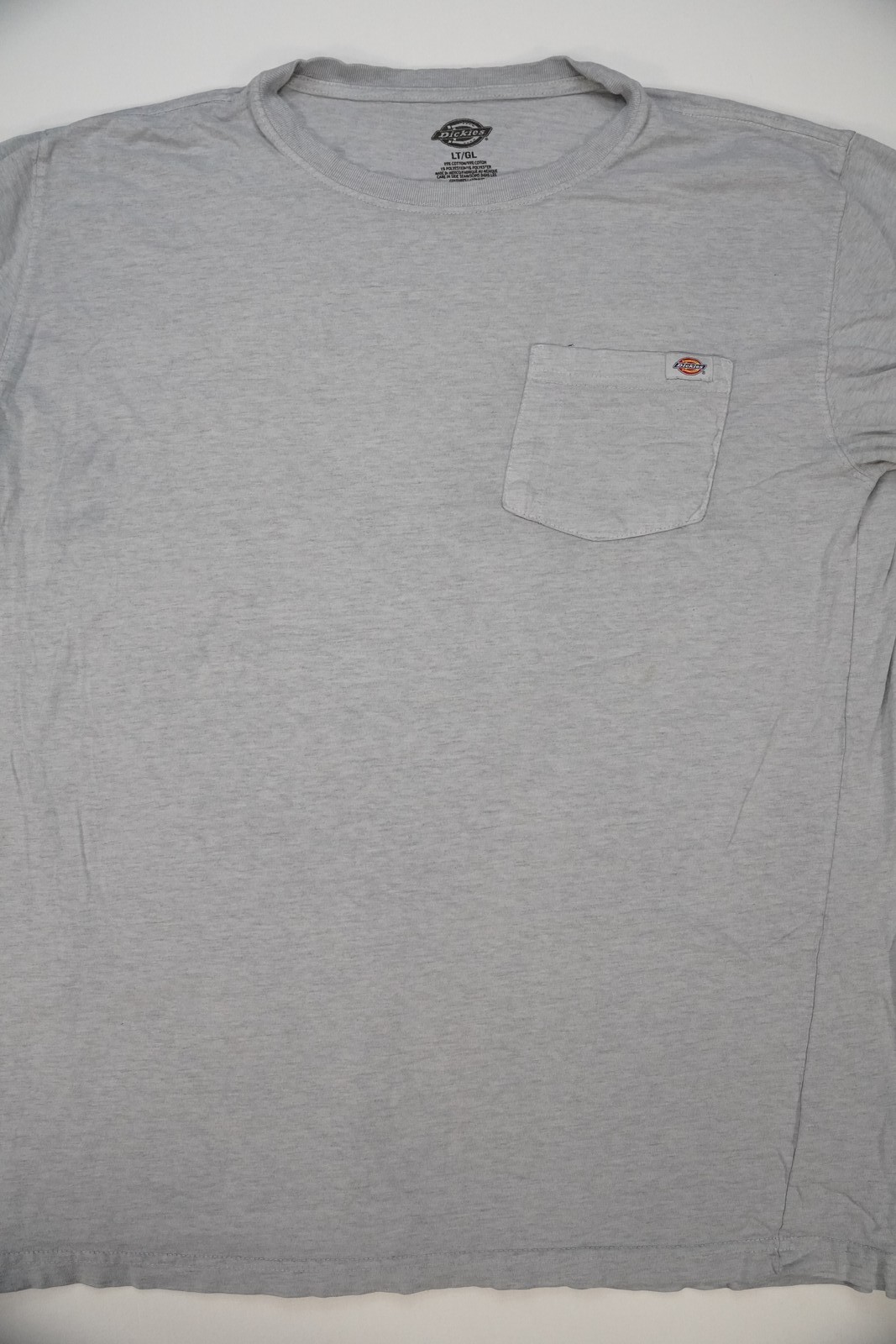 Dickies Mens Large Grey T-Shirt Short Sleeve Crewneck Casual Gym Wear Running gallery