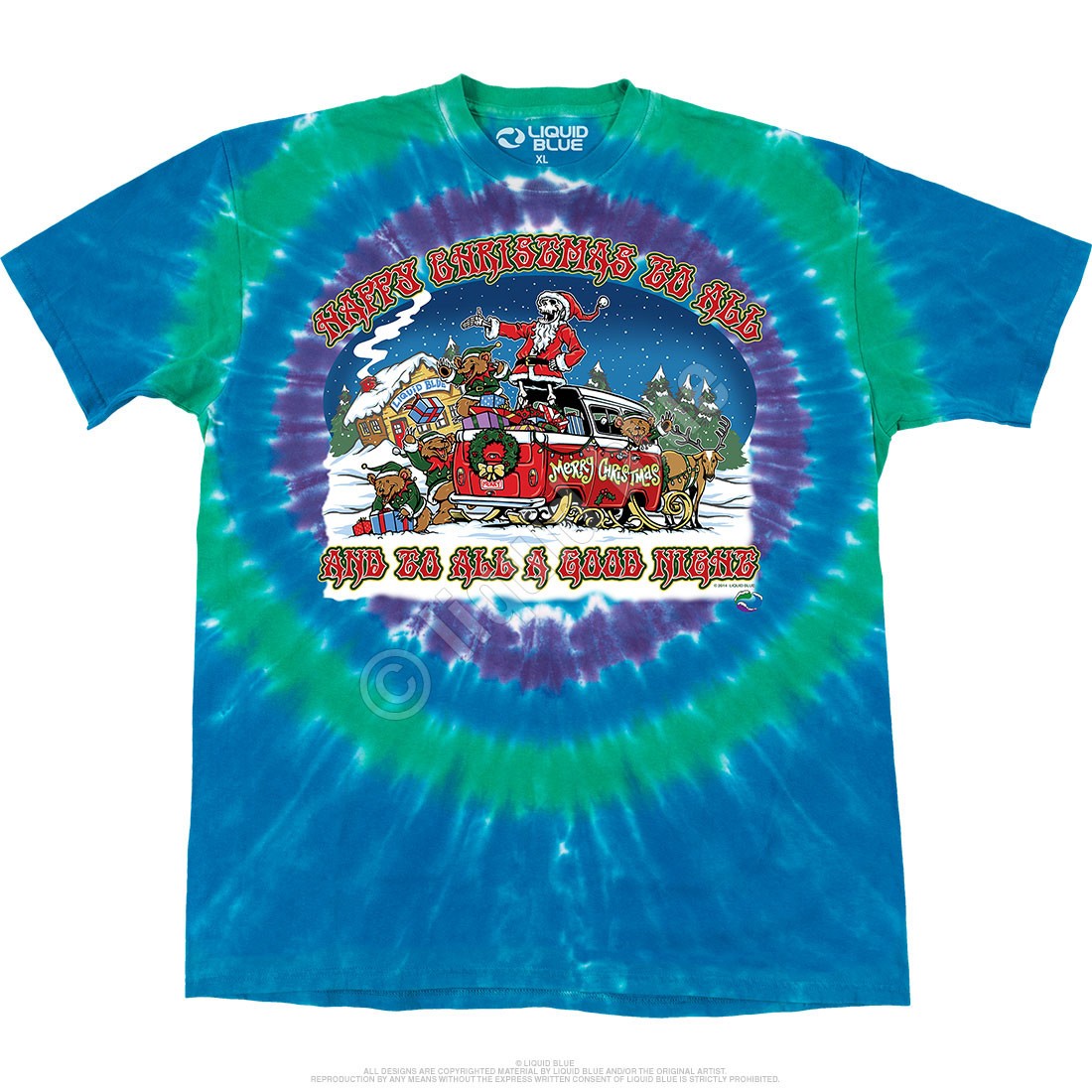 Happy Christmas T-Shirt Liquid Blue gallery