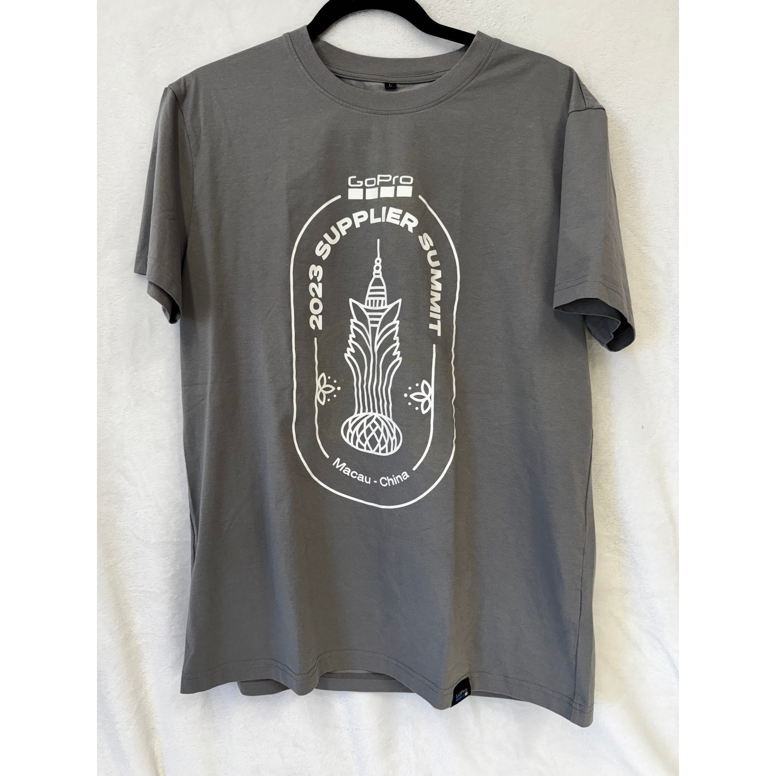 GoPro 2023 Supplier Summit Macau China Gray Graphic T Shirt Size Large L gallery