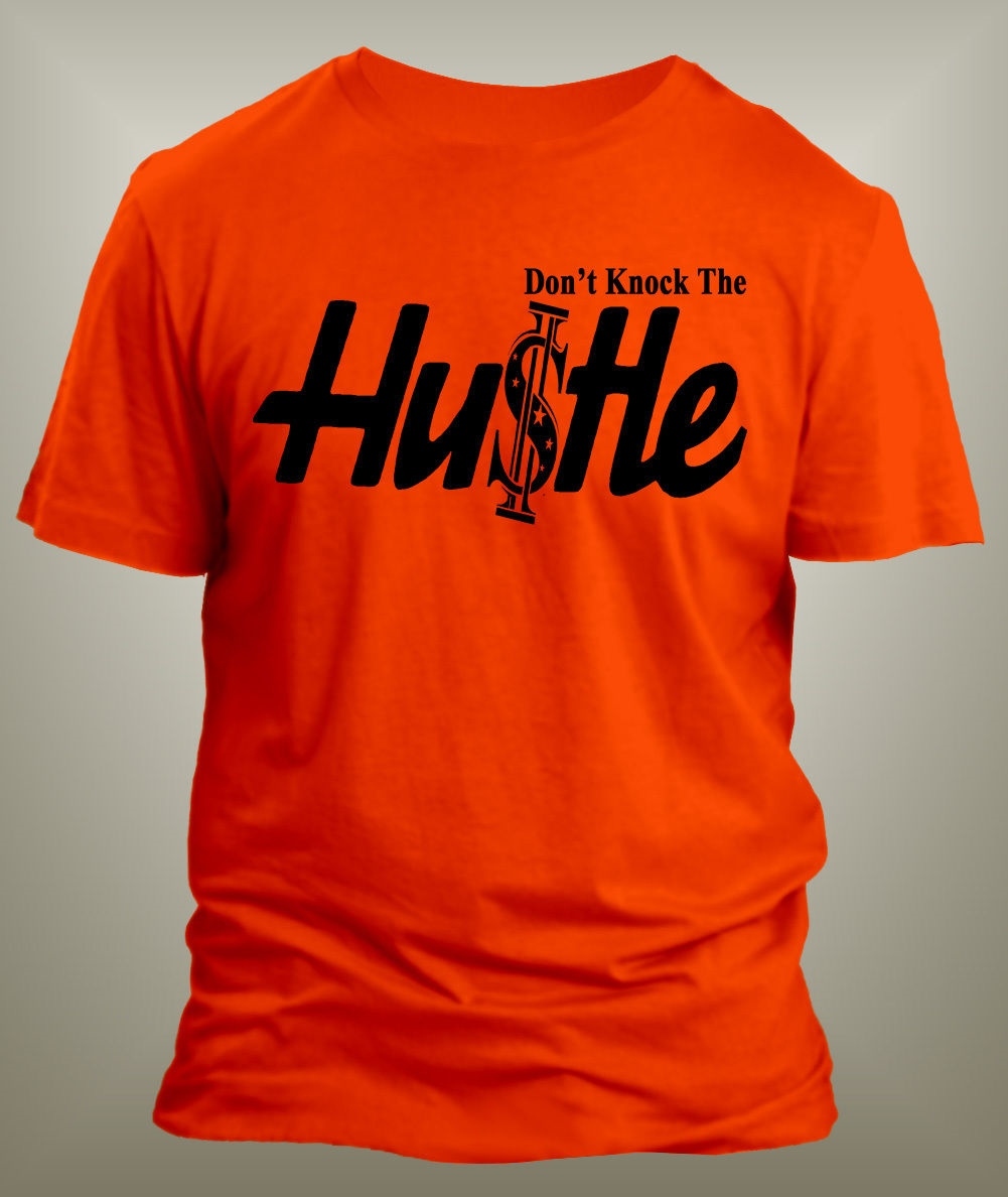 Mens Hip Hop Tee Shirt Don't Knock the Hustle Graphic Big Tall Sm Streetwear T gallery