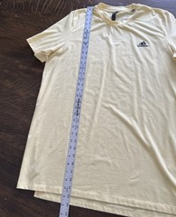 Adidas Axis 2.0 Tech Training Shirt Men’s XL TALL Pale Yellow Short Sleeve Tee