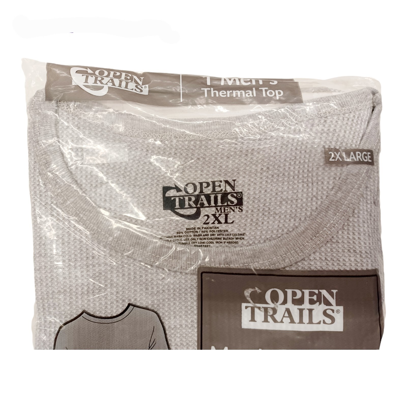 Open Trails Thermal Underwear Top-2XL-Men's Gray Base Layer gallery