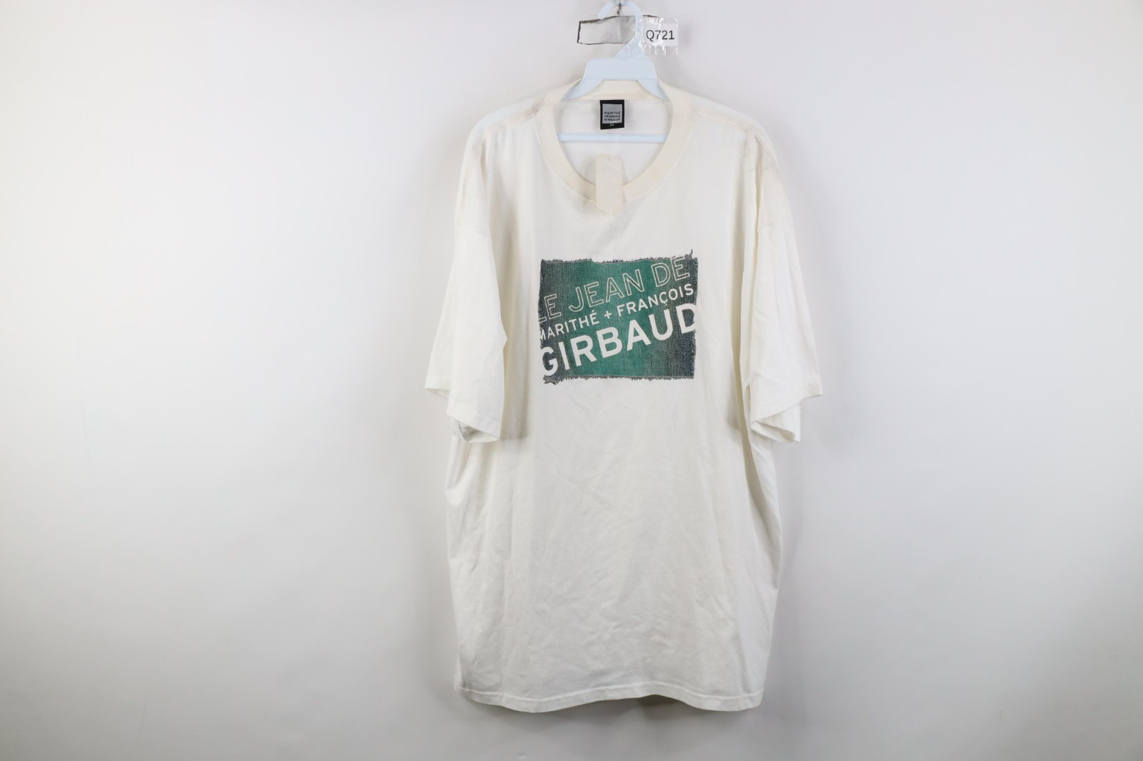Deadstock Vintage 90s Marithe Francois Girbaud Mens 2XL Box Logo T-Shirt White