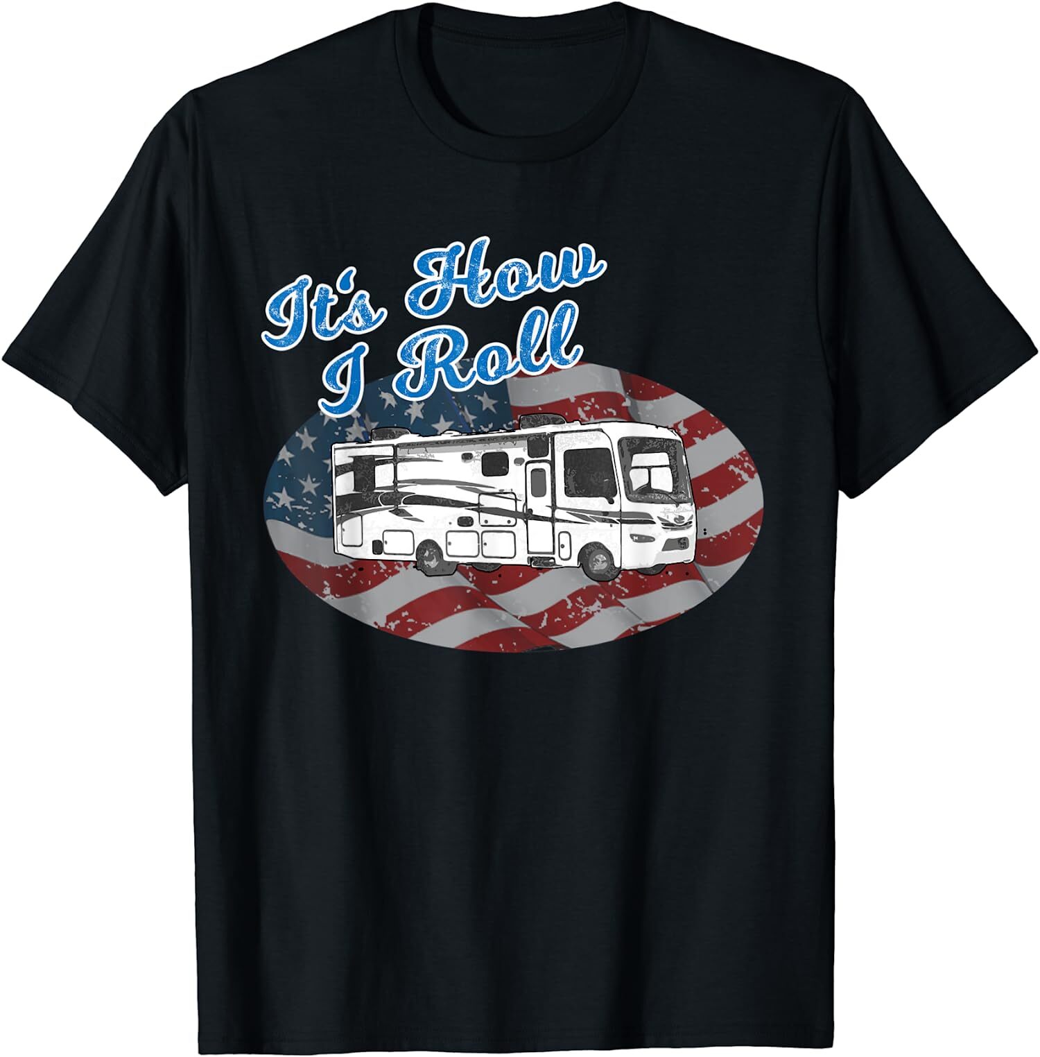 New Limited Vintage Retro RV Camping Camper Motorhome Flag T-Shirt gallery