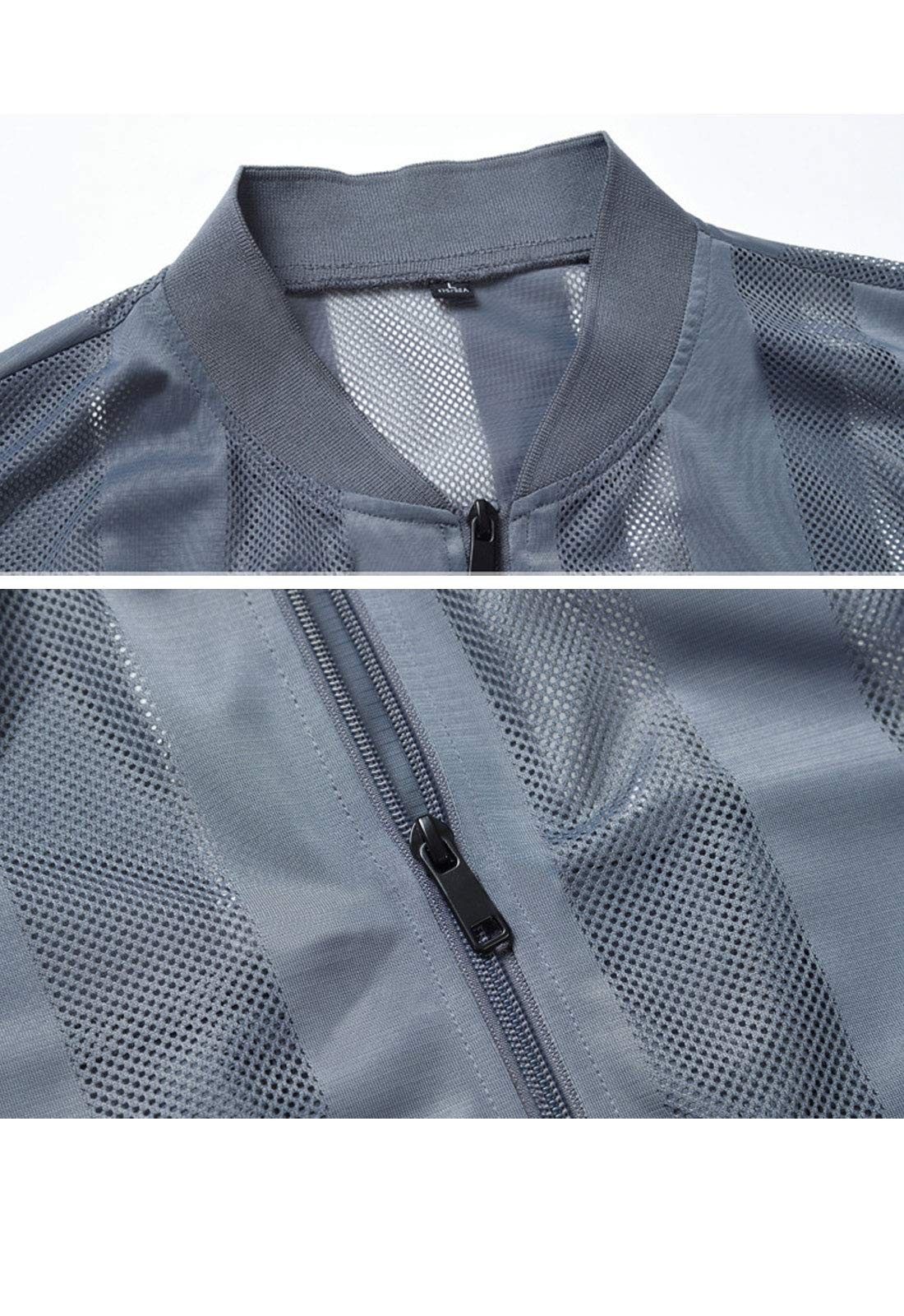 Men's Summer Stand Collar Lightweight Breathable Mesh Cycling Travel Zip Vest... gallery