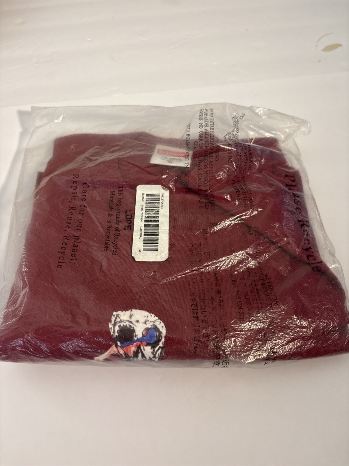 SUPREME SKELETON TEE CARDINAL SIZE MEDIUM SS21 AUTHENTIC (SHIPS WITH STICKER NEW gallery