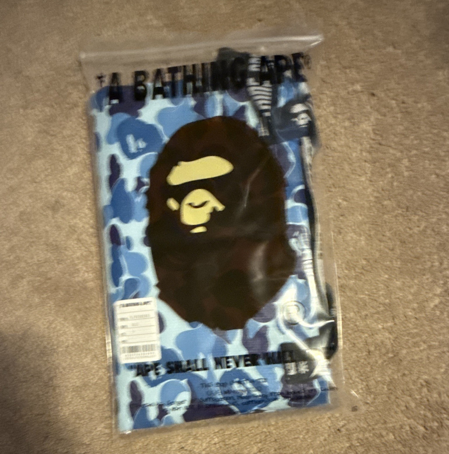 A Bathing Ape BAPE Ape Head Blue Camo Tote Bag gallery