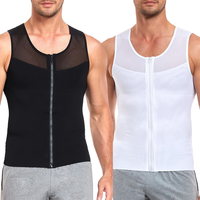 Men Compression Vest Post-Surgical Gynecomastia Shirt Body Shaper Tummy Control gallery