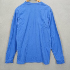 KEY Apparel T-Shirt Mens Medium Blue Cotton Long Sleeve Pocket Casual Workwear