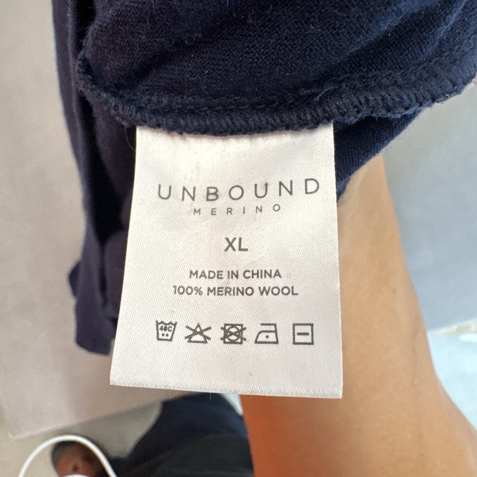 Unbound Merino Wool Shirt XL Men's Long Sleeve Crew Navy Blue Comfort gallery