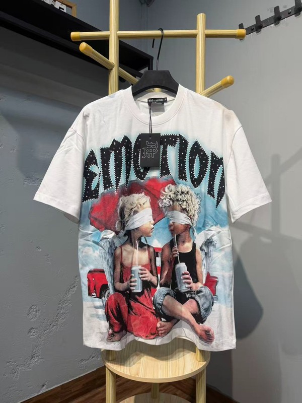 Mixed emotions tee shirt Black/White/Blue gallery
