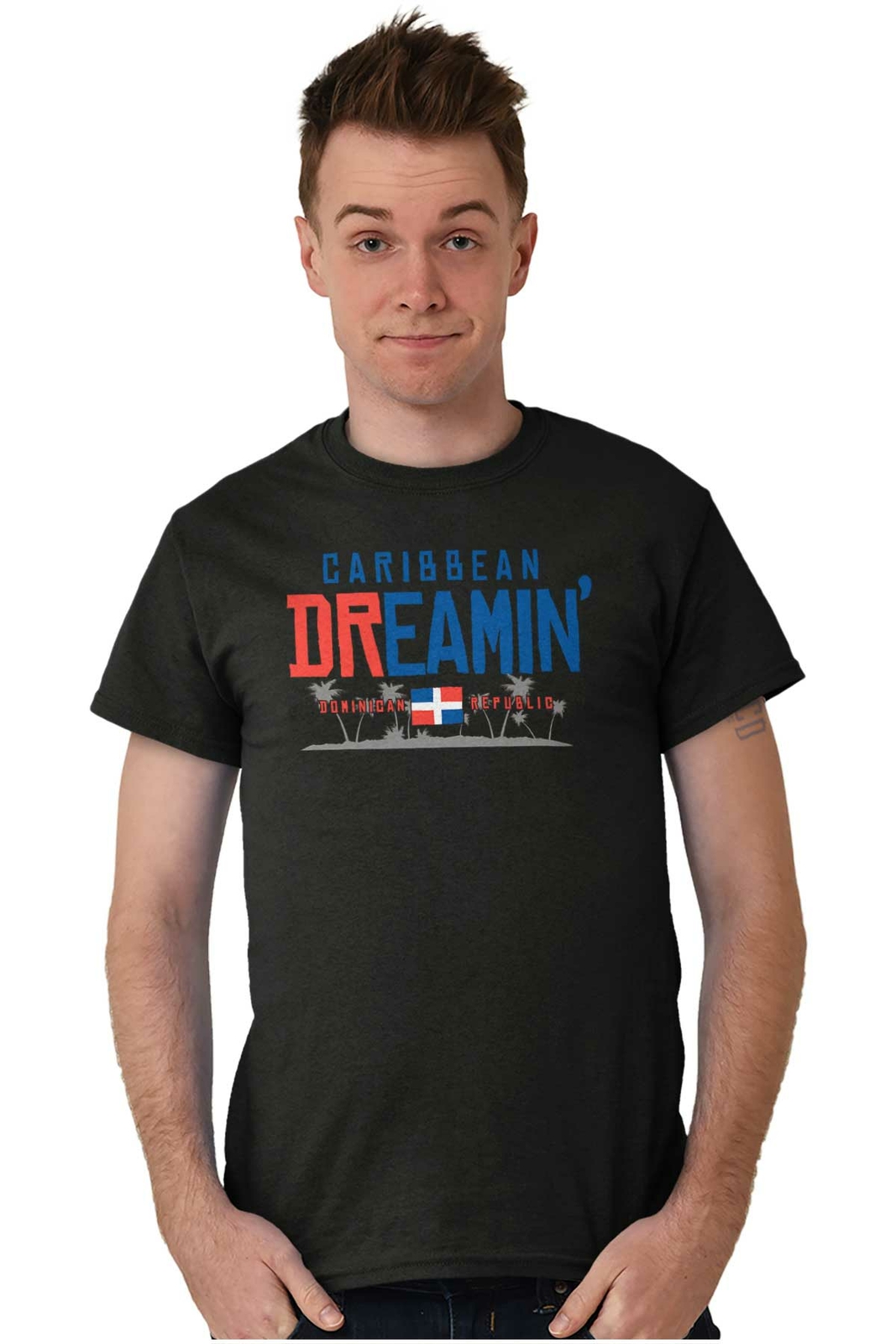 Dominican Republic Flag Colors Caribbean Womens or Mens Crewneck T Shirt Tee gallery