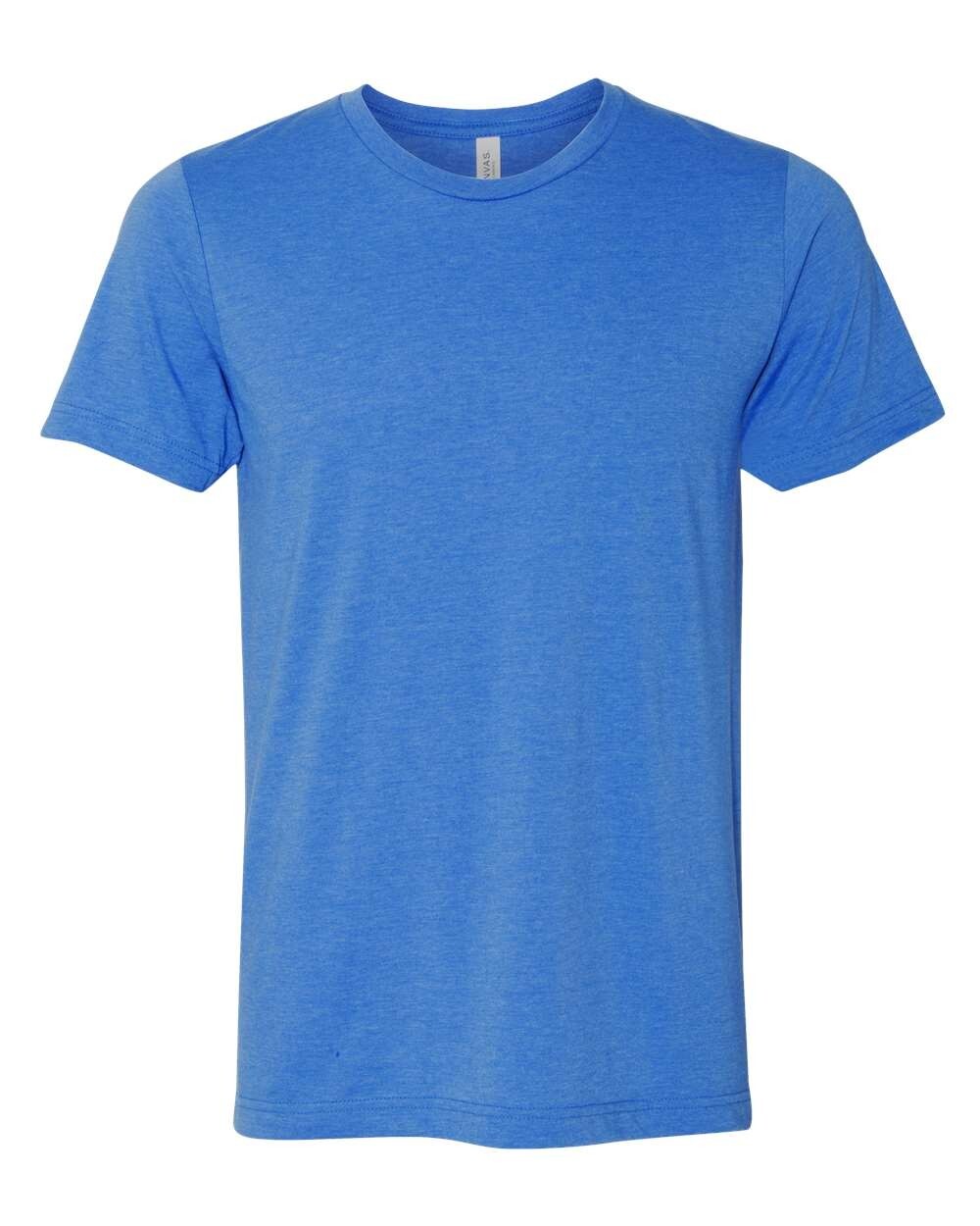 Bella + Canvas 3001CVC 2XL Heather True Royal CVC Jersey Unisex Blue Tshirt gallery