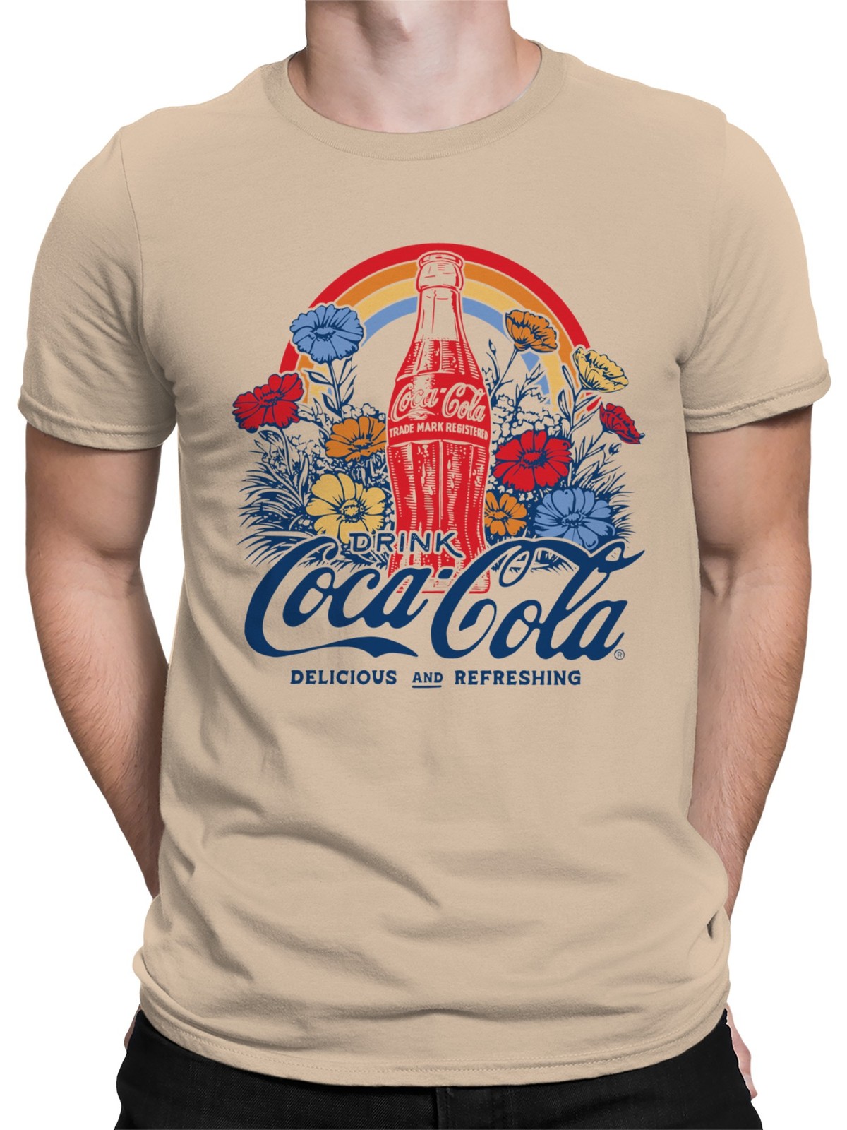 Officially Licensed Coca Cola Coca-Cola Retro Floral Design Men's T-shirt gallery