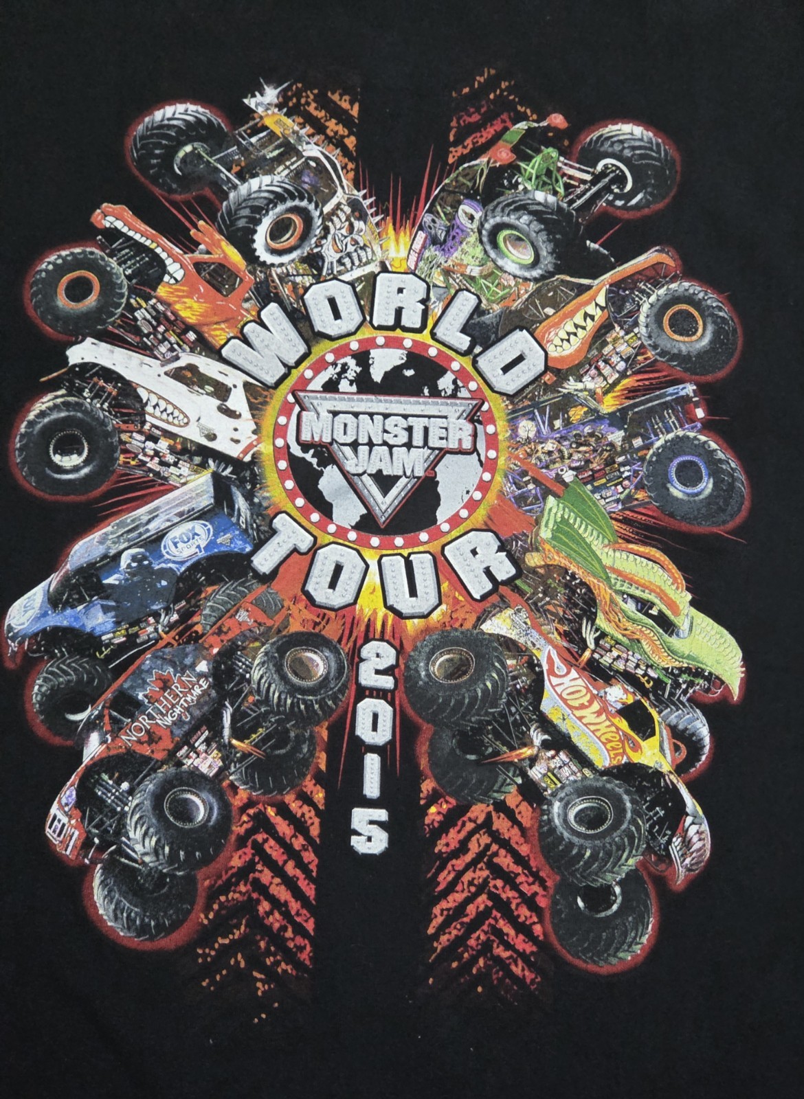World Tour Monster Jam 2015 Alstyle Monster Trucks Size 2XL (205) gallery