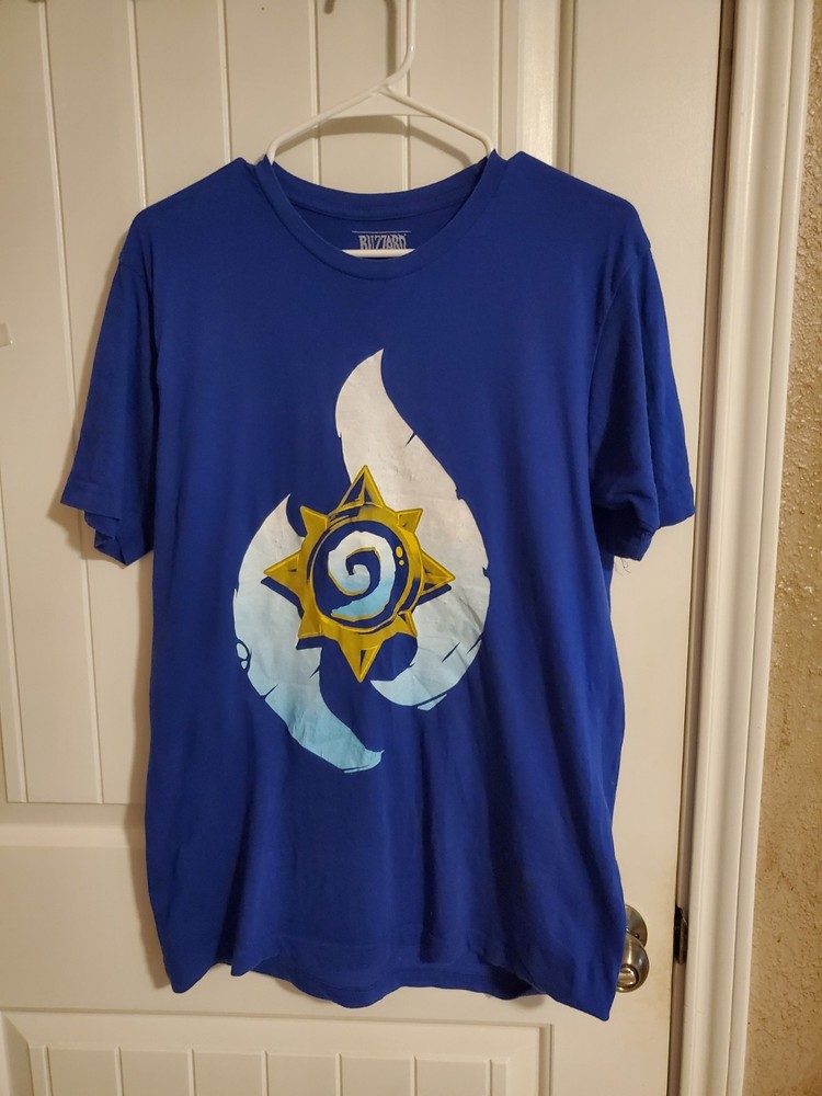 hearthstone tshirts blue blizzard entertainment tespa t shirt size m