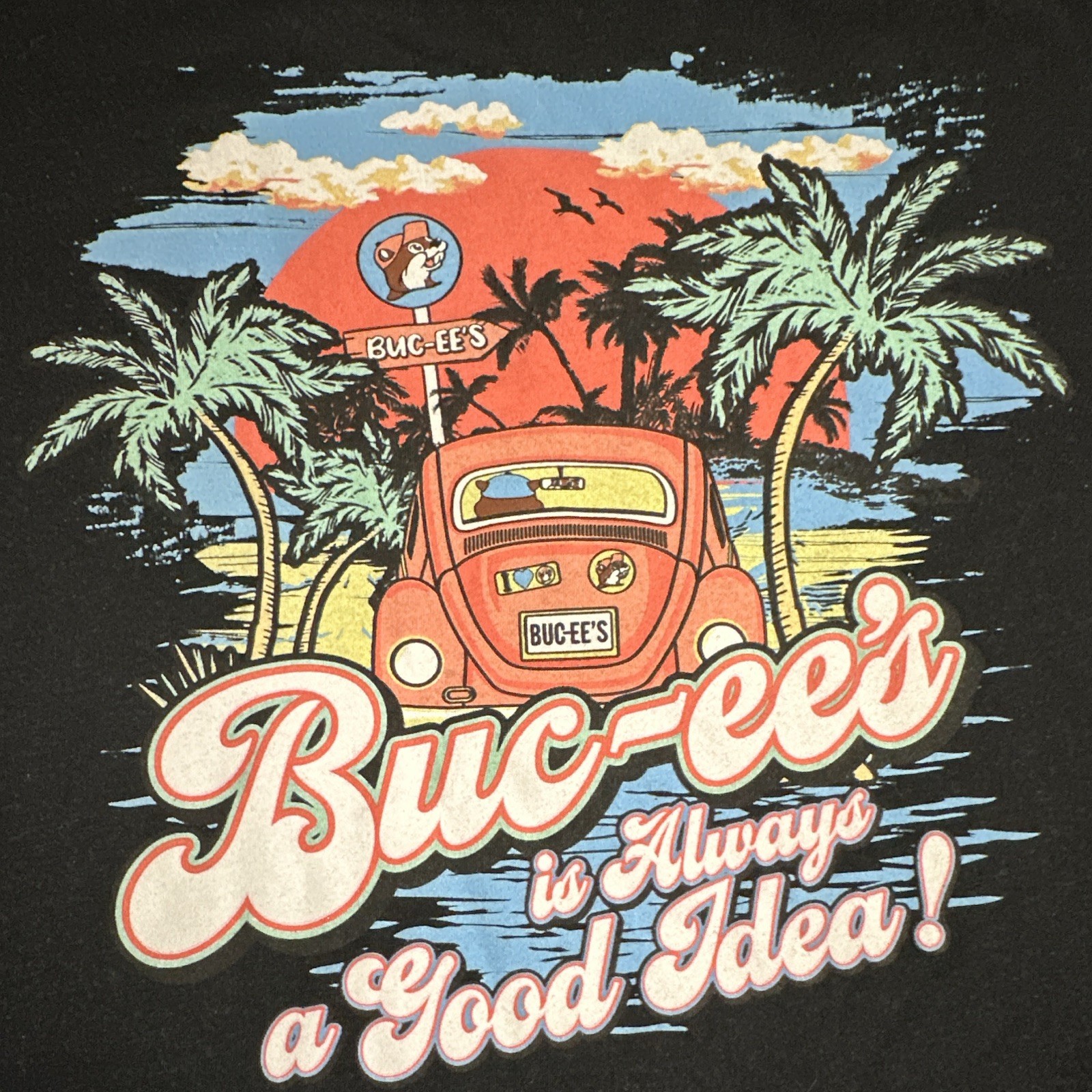 Buc-ee's Men's Black Graphic Print T-Shirt Crew Neck Short Sleeve XL gallery