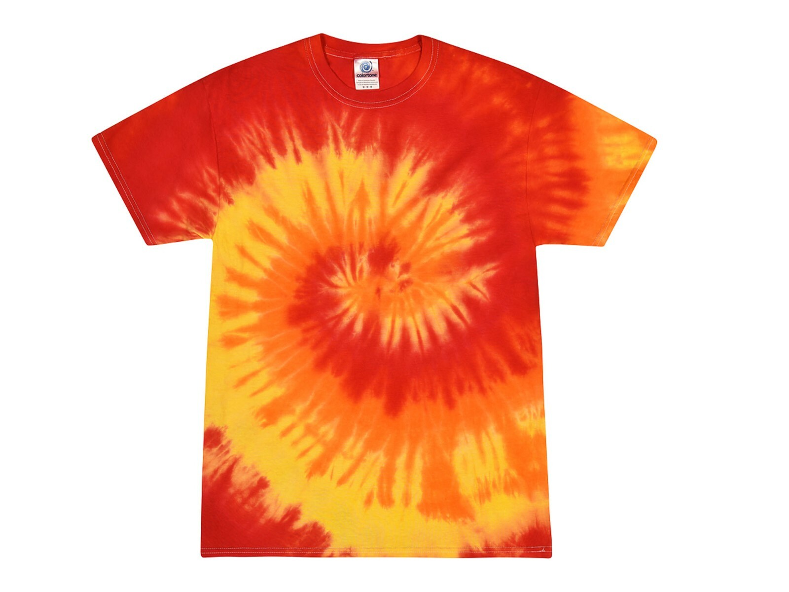 Blaze Orange Yellow Tie Dye T-Shirts Adult & Kids Sizes Cotton Colortone gallery