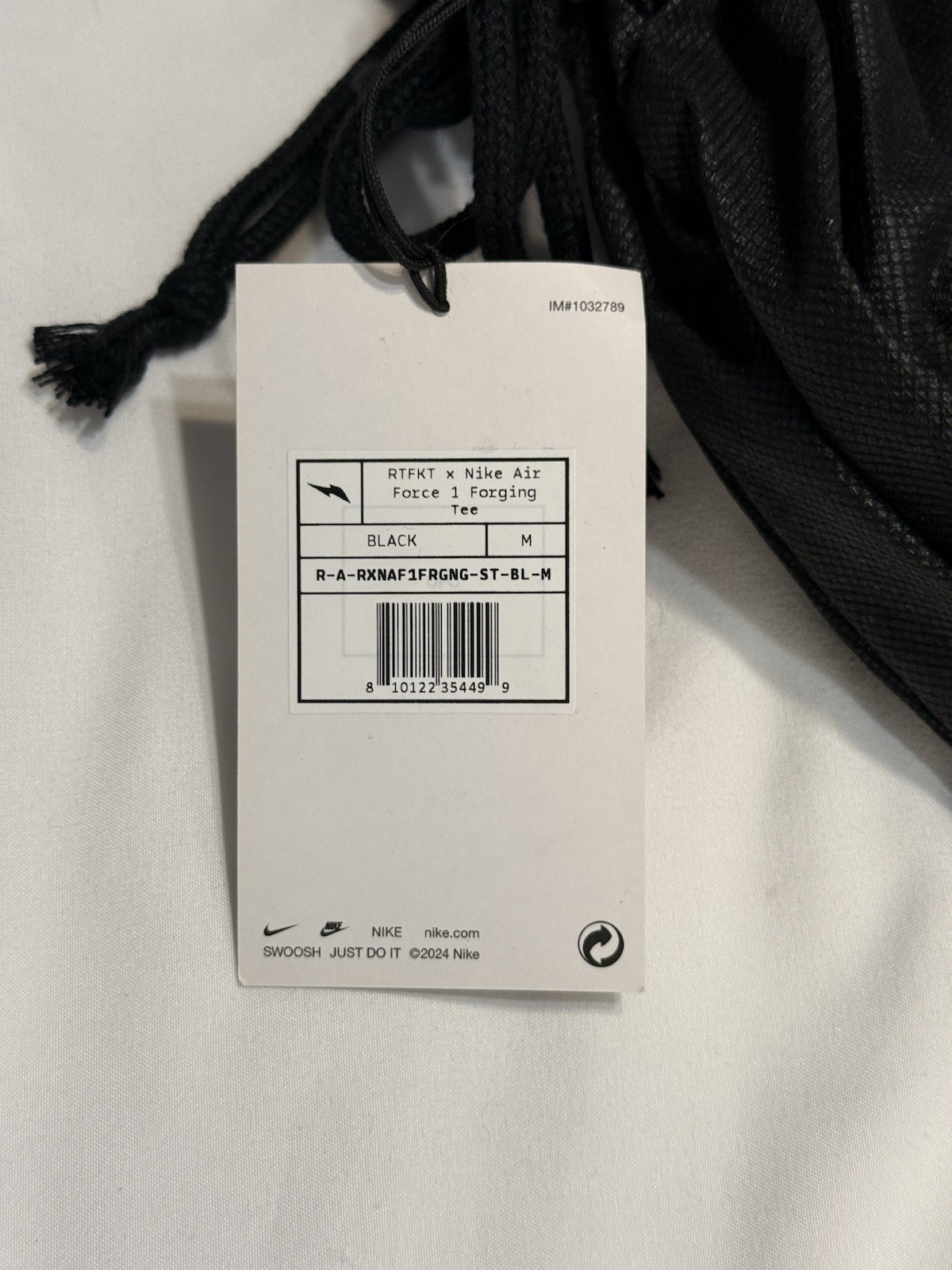 RTFKT x Nike Air Force 1 Forging Tee | Brand New | Black | size: Medium gallery