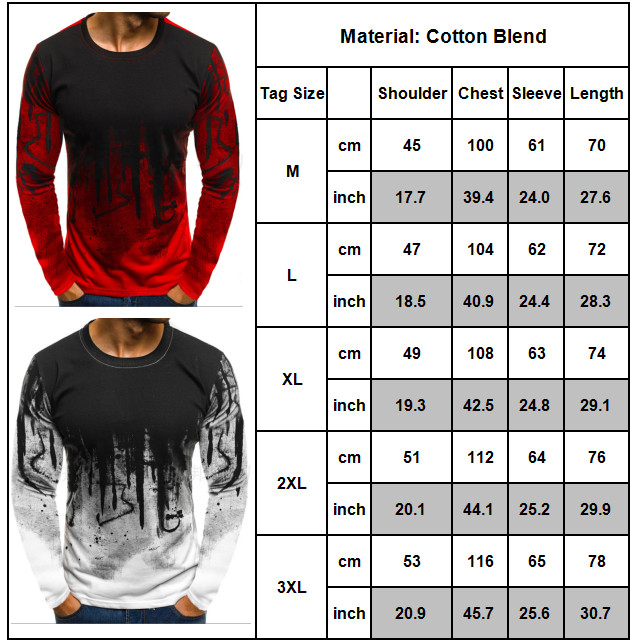 Mens Camo Long Sleeve T-Shirts Crew Neck Casual Slim Fit Muscle Blouse Tops Tee gallery