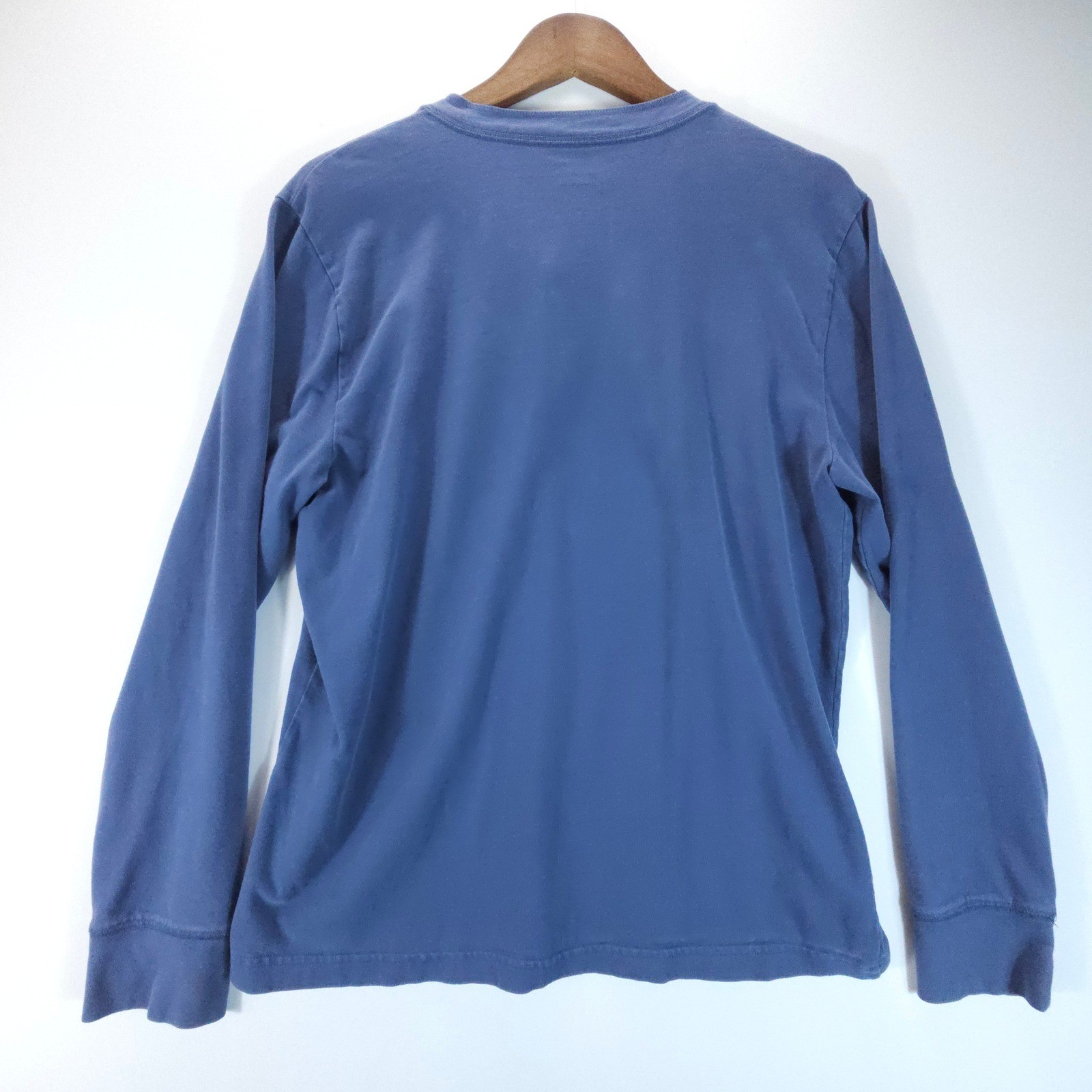 St Johns Bay Legacy Henley Mens Medium Blue Streetwear Long Sleeve Shirt Cotton gallery
