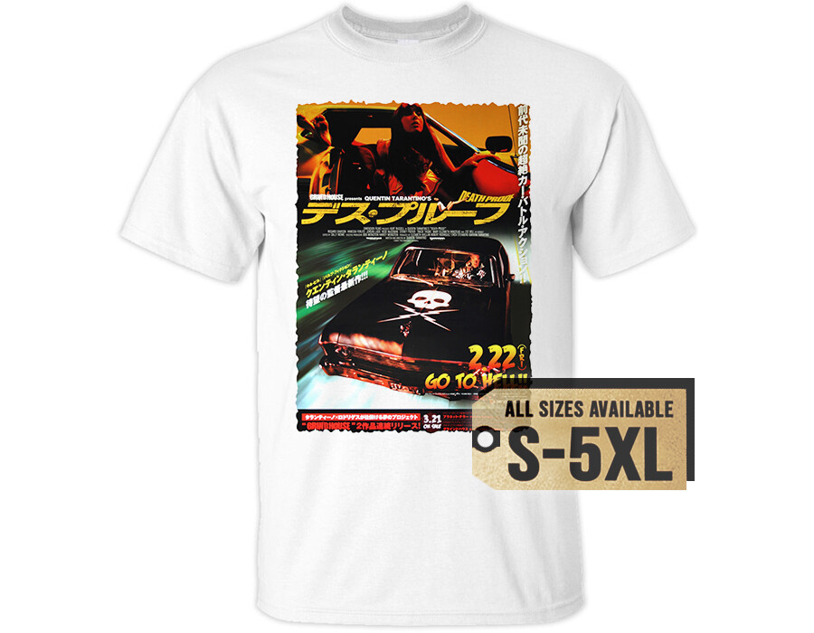 Grindhouse Death Proof V14 T SHIRT Movie Poster White Natural Vintage size S-5XL gallery